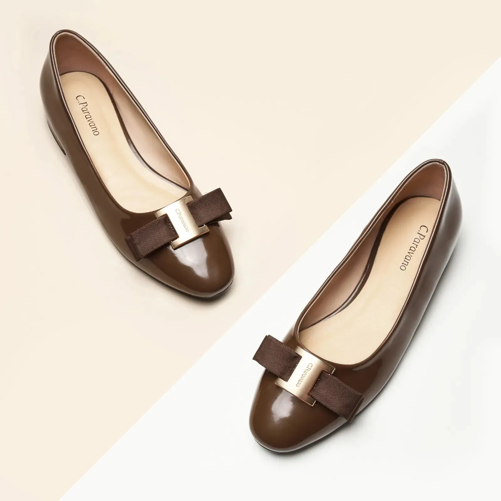 Patent Metal Buckle bow Flats (Anita)