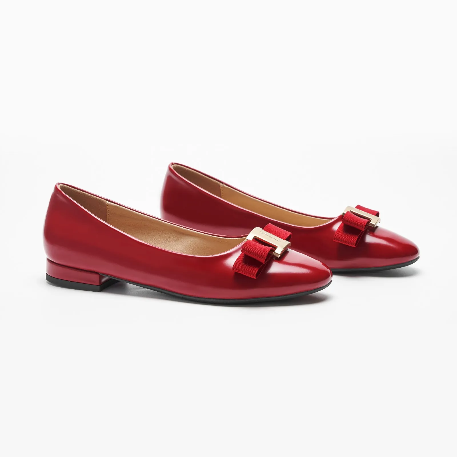 Patent Metal Buckle bow Flats (Anita)