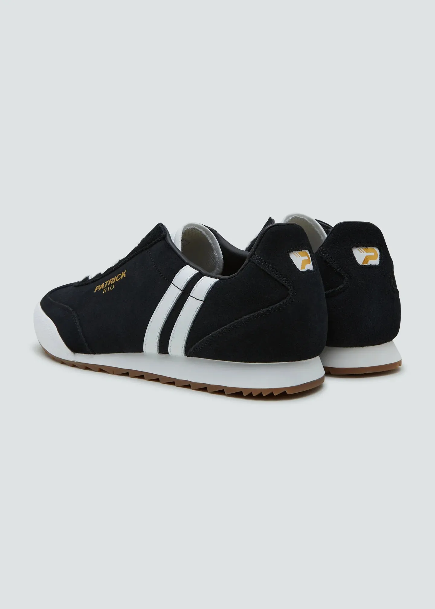 Patrick Rio Suede Trainers Black/White