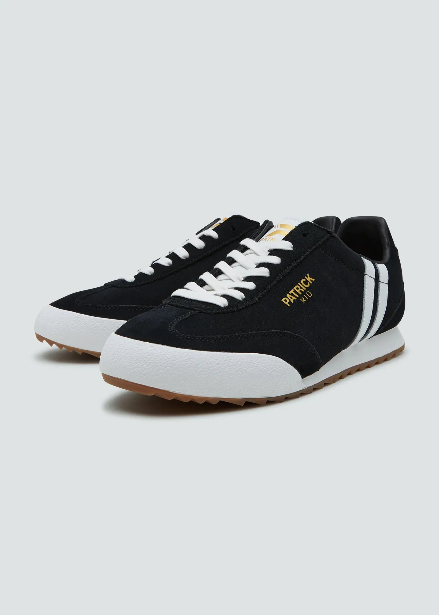 Patrick Rio Suede Trainers Black/White