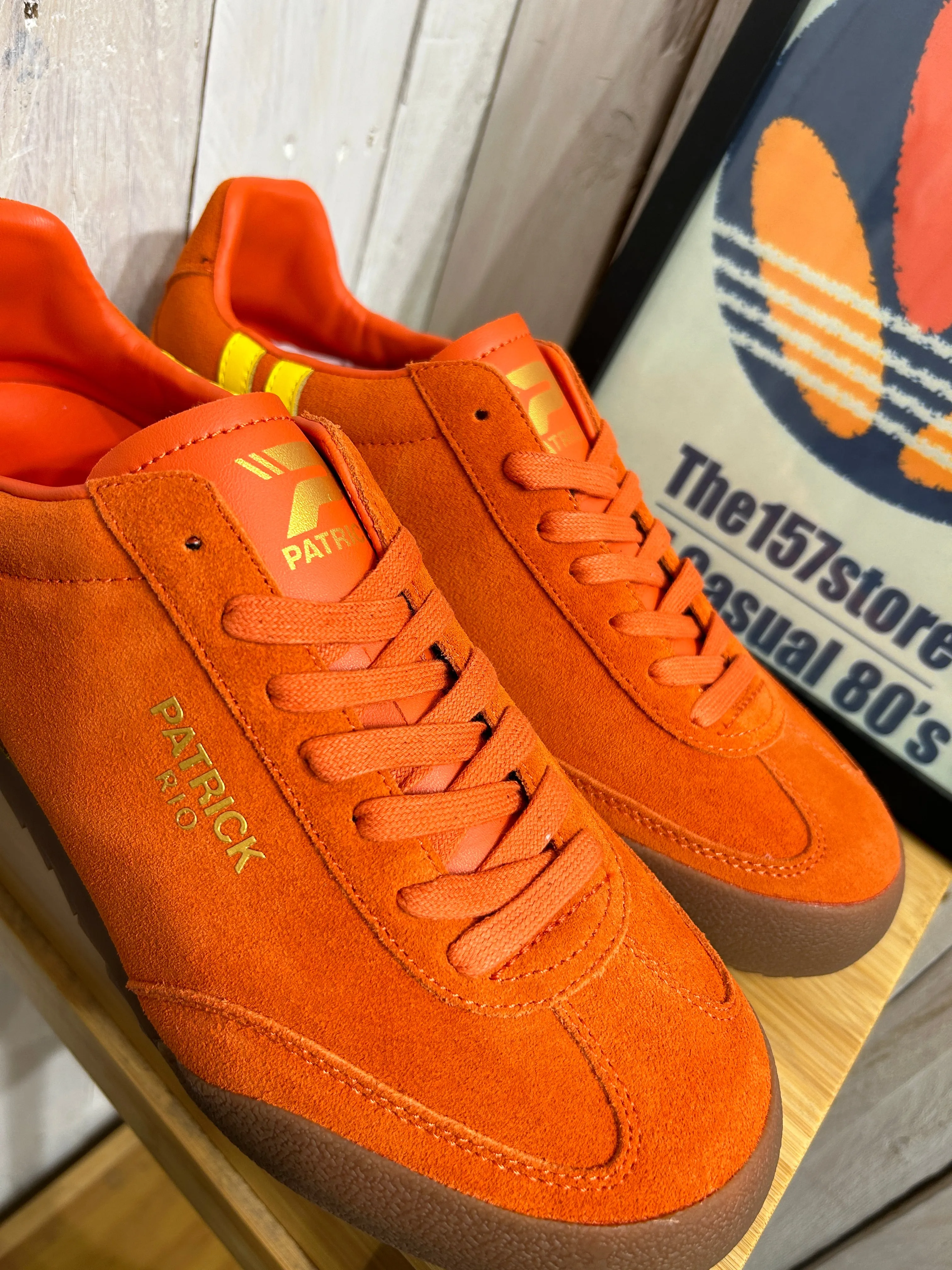 Patrick Rio Suede Trainers - Orange Yellow