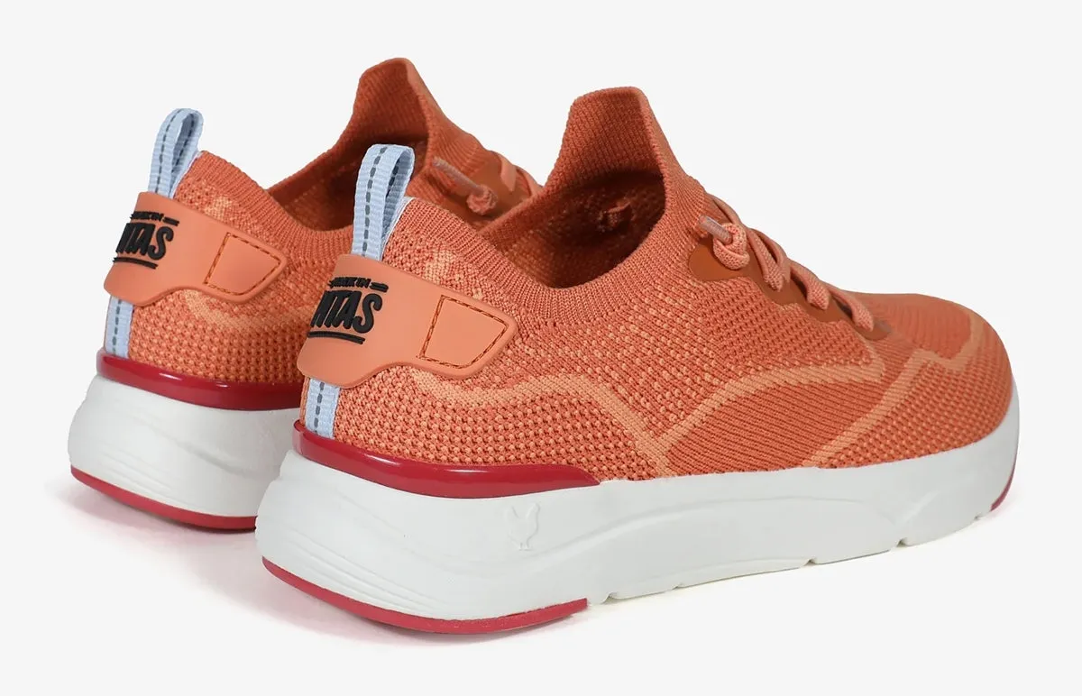 Pitas Womens Cue Memory Foam Trainers - Orange