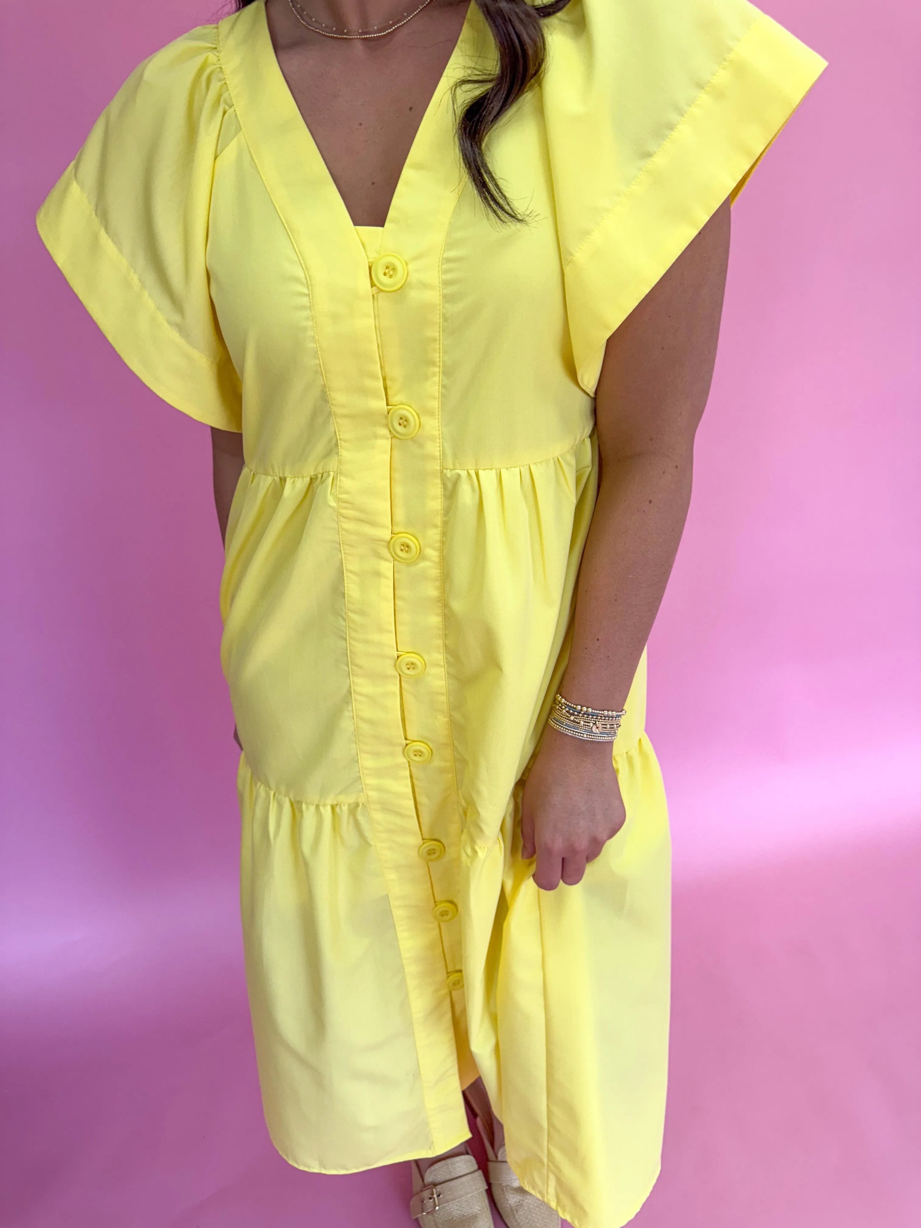 Playful Pursuits Dress - Yellow