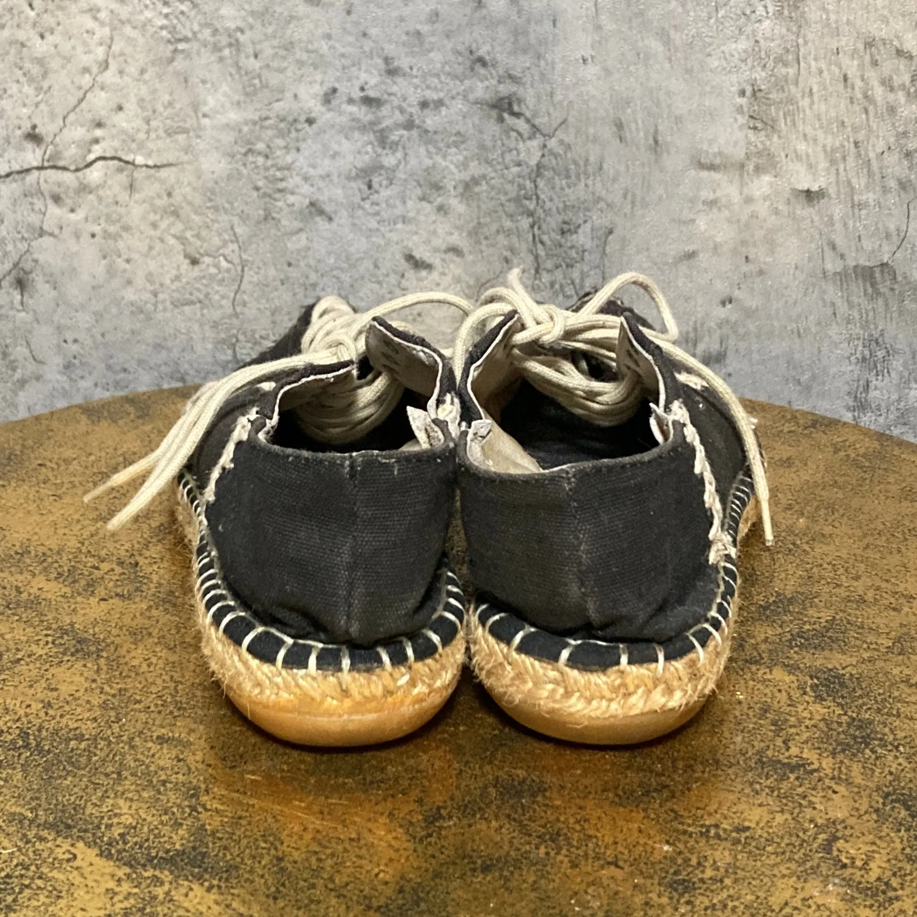 ras lace-up shoes pointed toe flats black