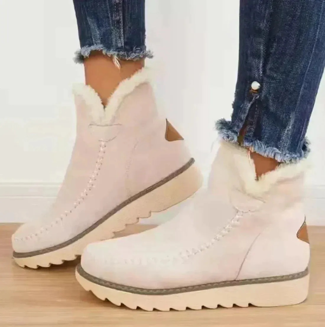 Rihanna Boots | Pluche Schapenvacht Enkellaarzen