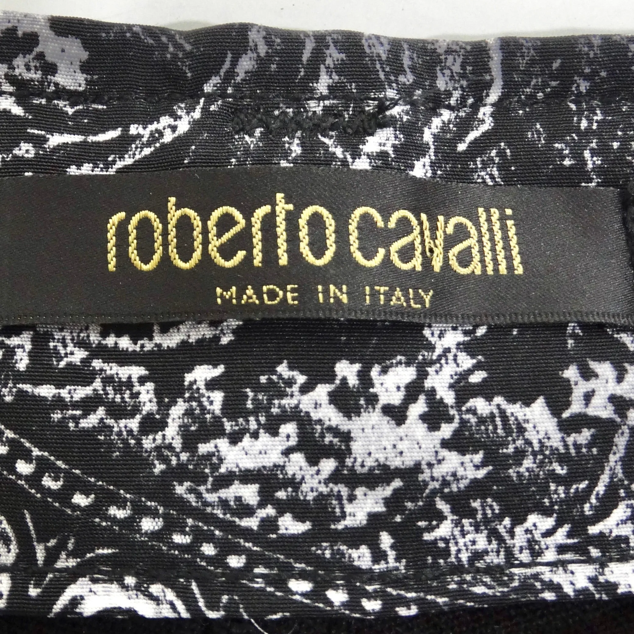 Roberto Cavalli 90s Rose Print Denim Jeans