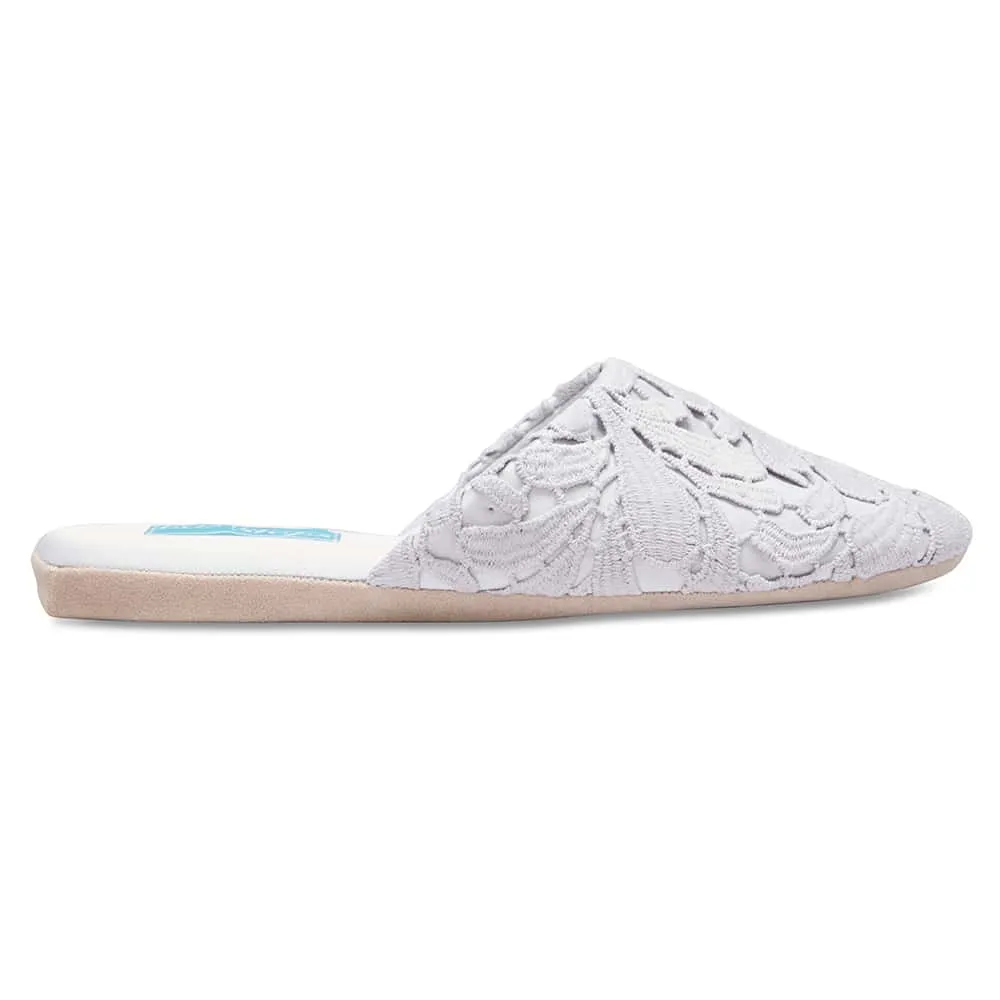 Sage Slipper in Grey Fabric