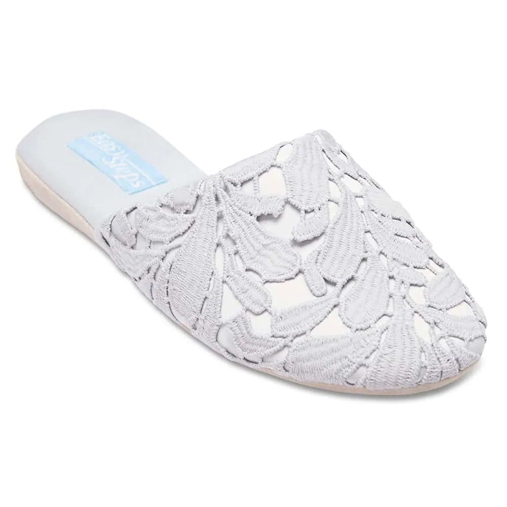 Sage Slipper in Grey Fabric