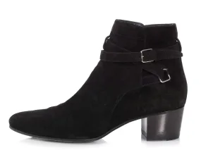 Saint Laurent Black Suede Blake Jodhpur Ankle Boots