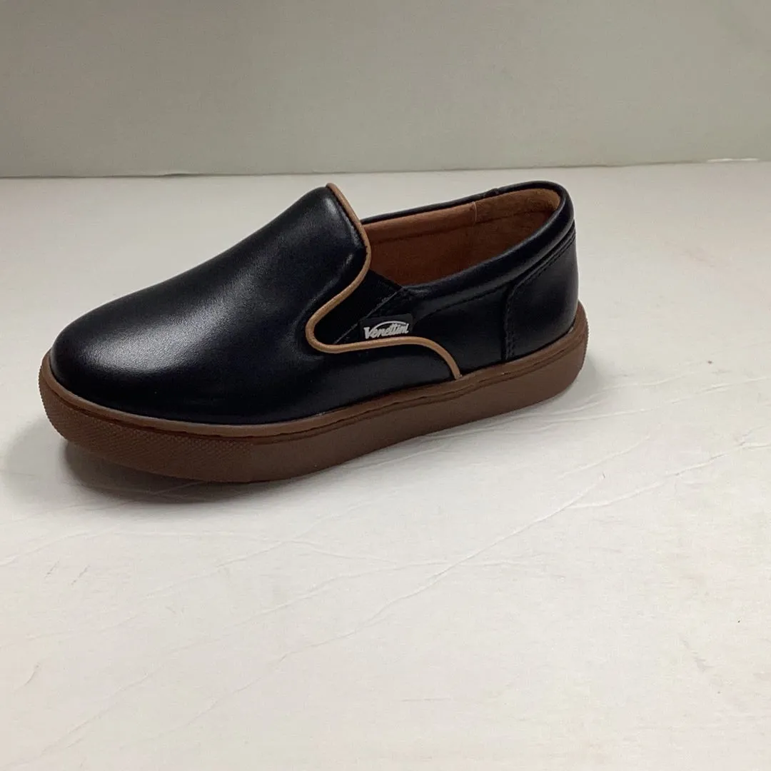 SALE SP23 Venettini Skyler Black/Camel Leather SlipOn Sneaker