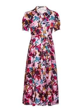 Saloni Vanessa-D Dress in Watercolor Flourish