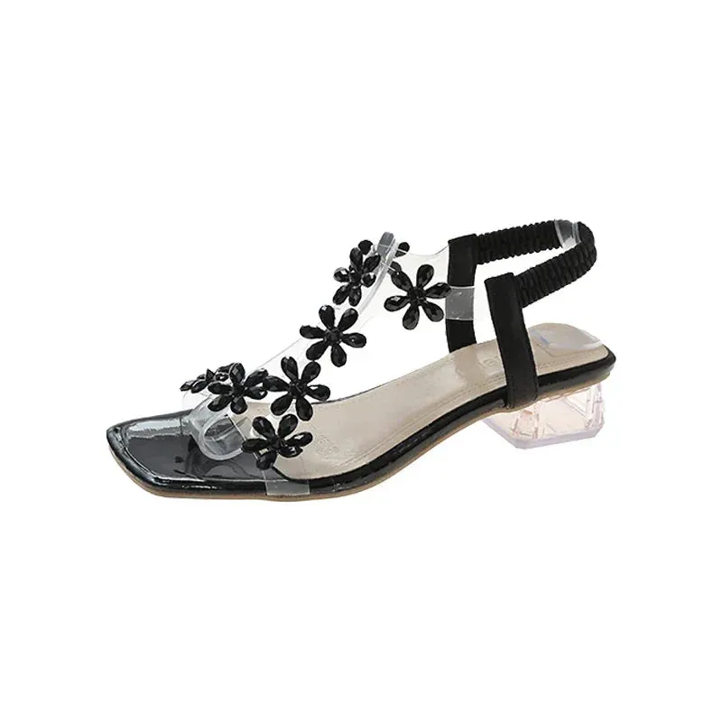 Small Flower Buckle Sandals