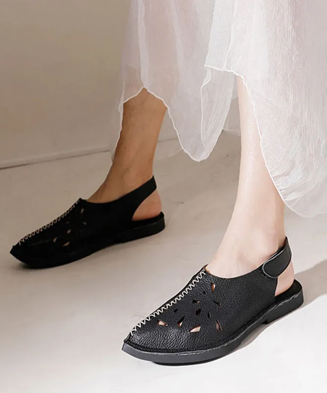 Soft Brown Hollow Out Sandals
