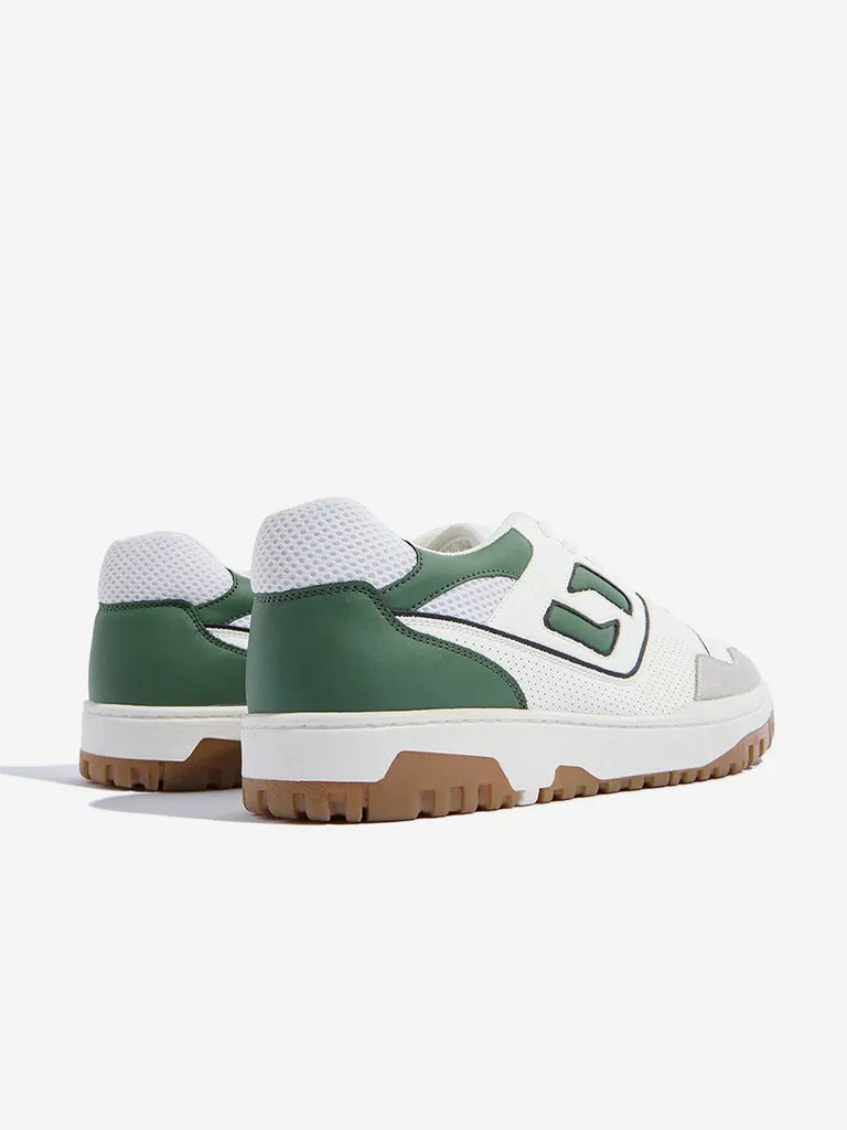 SOLEPLAY Green Colour-Block Sneakers
