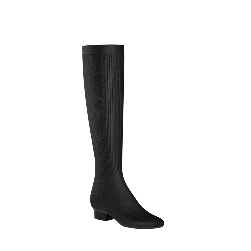 The Joanna Knee High Boot - Coal Knit