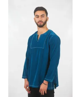 Turquoise velvet tunic