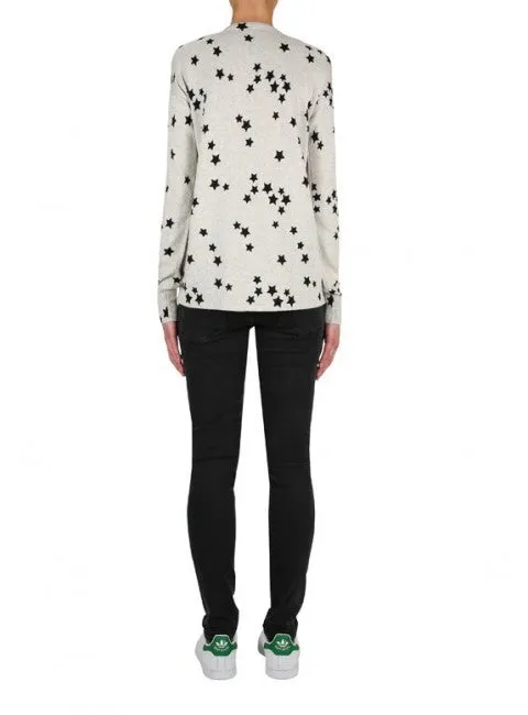 Wanderlust Crew Sweater- Mist Grey/Black