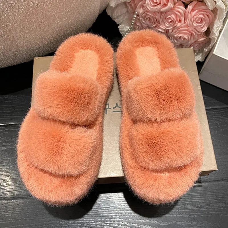 Winter Fur Slipper Sandals