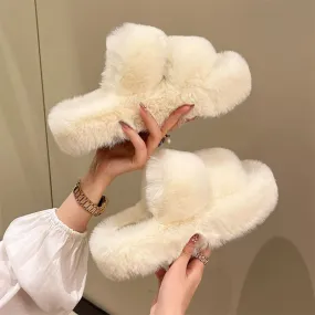 Winter Fur Slipper Sandals