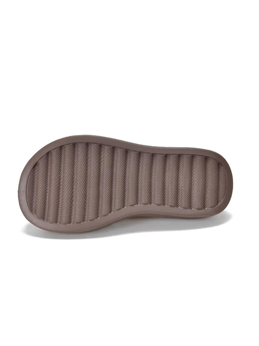 Women Summer Colorblock Leather Platform Sandal