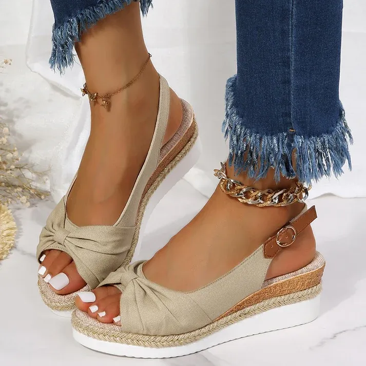 Women's Bowtie Peep Toe Sandals